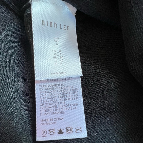 DION LEE BLACK VISCOSE MINI SKIRT - Picture 5 of 5